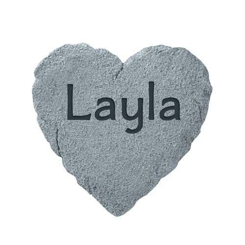 Let's Make Memories Personalized Garden Stone - Resin - Custom Garden Décor - Heart Stepping Stone - for Dad - for Father's Day - style: Any Message - Small Heart