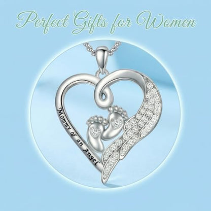 Necklace for Women 18K White Gold Plated Breast Cancer/Stethoscope Cross/Miscarriage Pendant Necklace Jewelry Gifts for Women - style: Miscarriage