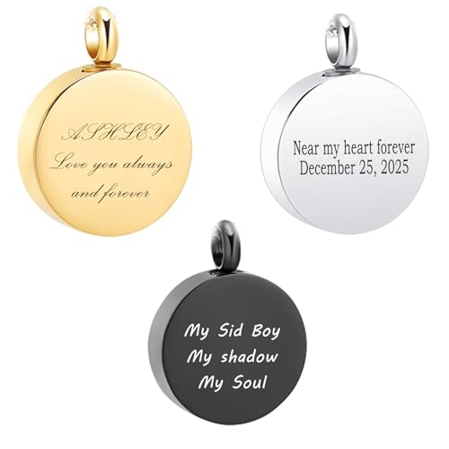 Hearbeingt Tree of Life Cremation Jewelry Paw Print Urn Necklace for Ashes - color: B-Customize Text