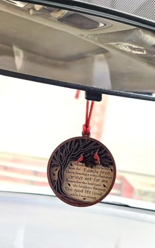 Tree of Life and Cardinal Memorial Gift Ornament for Hanging on The Christmas Tree or Car or Around House or Gifting, Remembrance Loss Sympathy Gift for Your Loved One (Tree of Life Memorial)