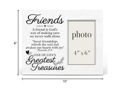 Zauly Best Friends Wood Picture Frame, Friendship Gifts for Women Men | Friends Gifts for Birthday Christmas Graduation, Friendship Picture Frames, 4 x 6 Inch Photo - color: Friends