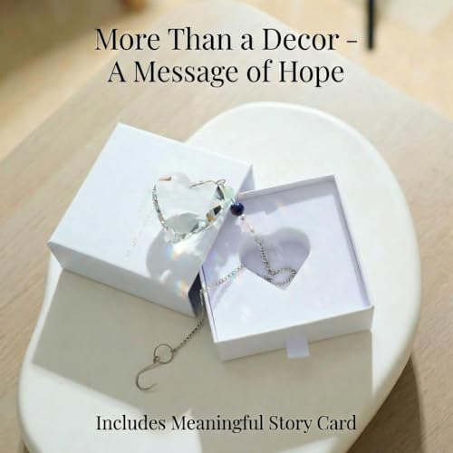 Hegelda Birthday Gifts for Women, Mom, Friend - Mothers Day Inspirational Gifts for Friends Her Coworkers Girlfriend Wife Mom Daughter Sister Aunt - Healing Crystals Heart Suncatcher for Window | Stocking Stuffers Gifts for Coworker Her Girlfriend Wife Mo
