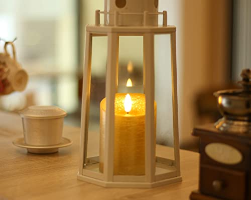 ANGELLOONG Gold Pillar Candles, Flameless Candles with Remote for Christmas - color: Gold