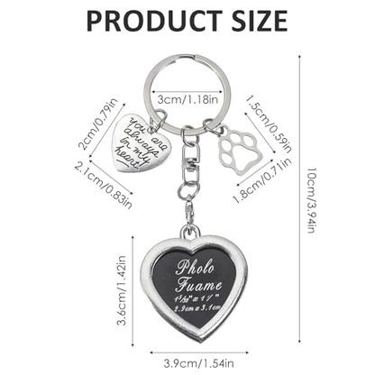 Tyqour Dog Keychain Dog Memorial Gifts Personalized Photo Keychain Dog Passing Away Gifts, Dog Remembrance Gift, Pet Memorial Keychain for Dogs
