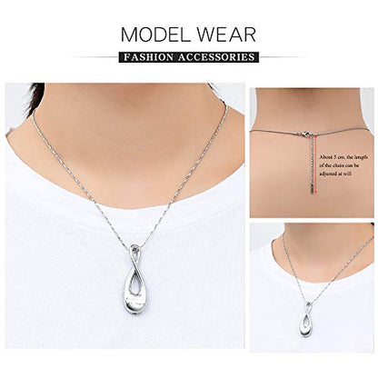 Imrsanl Infinity Cremation Jewelry Urn Necklace for Ashes | Memorial Lockets Pendant, Ashes Holder, Funeral Keepsake of Loved Ones, For Women Men - color: Always in My Heart Mom