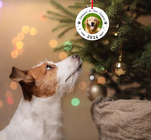 WaaHome Picture Frame Dog Memorial Christmas Ornaments 2026 for Loss of Dog | Dog Memorial Gifts, Personalized Photo Pet Memorial Ornaments for Christmas Tree, Pet Remembrance Gifts for Loss of Dogs