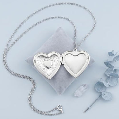 Locket Necklace That Holds Pictures Birthstone Lockets for Women Photo Locket - style: May-birthstone