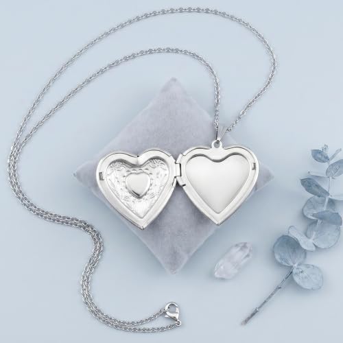 Locket Necklace That Holds Pictures Birthstone Lockets for Women Photo Locket - style: September-birthstone