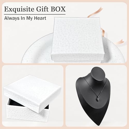 Paw Print Heart Pet Ashes Memorial Necklace with Mini Inner Box-Black | Pet Cremation Jewelry for Ashes, Cremation Urn Jewelry to Hold Dog & Cat Ashes Pendant with Box Filling Tools - color: Black