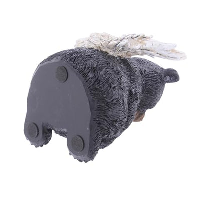 The Bridge Collection Black Bear Angel Figurine – Faith Animal Memorial | Hand-Painted Inspirational Animal with Angel Wings Indoor & Outdoor Cabin & Home Decor