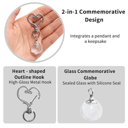 Pet Keychain for Collecting Cat, Dog and Rabbit Hair,2 Pcs Pet Fur keepsake, cat fur memory charm DIY Rabbit Furs Collection Kechain, dog Keepsake, Loss Remembrance Gift for Pets hearts