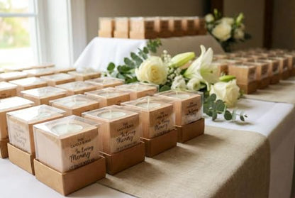 10 Pcs Wooden Memorial Candle Holder – in Loving Memory Gift, Sympathy Gift for Loss of a Loved One, Remembrance and Bereavement Gift, Celebration of Life Decor (Forever)