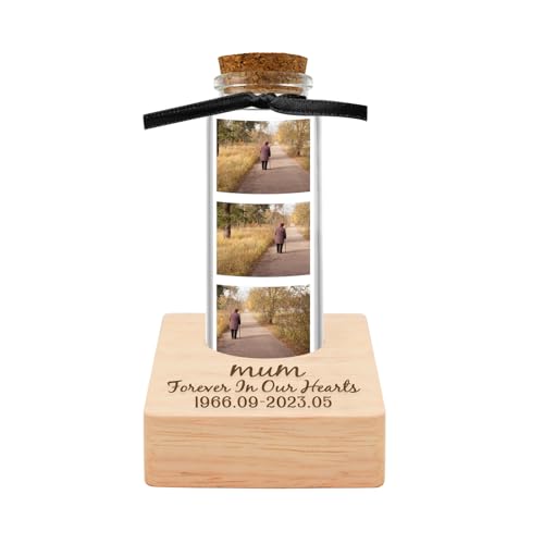 Personalized Loss of Loved One Photo Frame Memorial，Custom lock of Hair Keepsake Jar,Remembrance，Bereavement,Sympathy Gift for Lost Mom, Dad， Friends, Sisters, Grandparents (Style 2) - style: Style 2