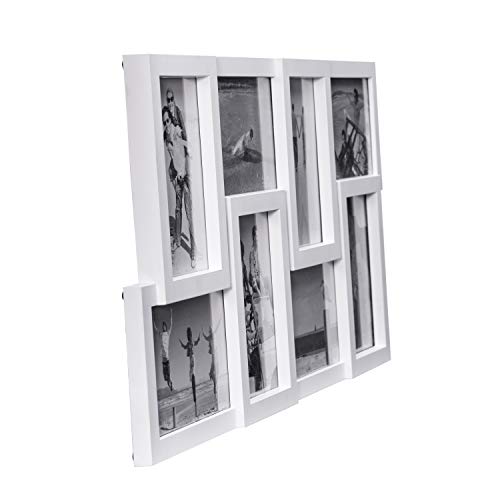 Malden International Designs Puzzle Collage Picture Frame, 8 Option, 8-4x6, White - color: White