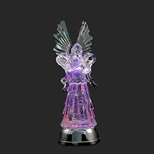 Wondise 14” Color Changing Angel Lighted Water Lamp with 6H Timer - color: 14” Angel Trumpet