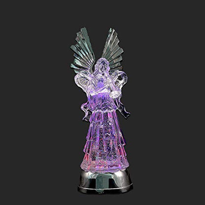 Wondise 14” Color Changing Angel Lighted Water Lamp with 6H Timer - color: 14” Angel Trumpet
