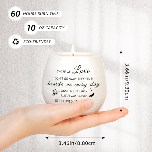 Sympathy Gift 10Oz Sympathy Candle Memorial Grief Condolences | Sympathy Gifts Basket, Memorial Gifts for Loss of Mom Dad, Those We Love Dont Go Away Remembrance Candle in Handmade Jar - color: Those We Love Don't Go Away