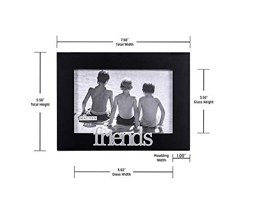 Malden International Designs Friends Expressions Picture Frame, 4x6, Black - style: Friends