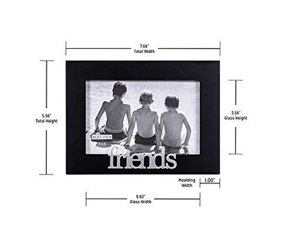 Malden International Designs Friends Expressions Picture Frame, 4x6, Black - style: Friends