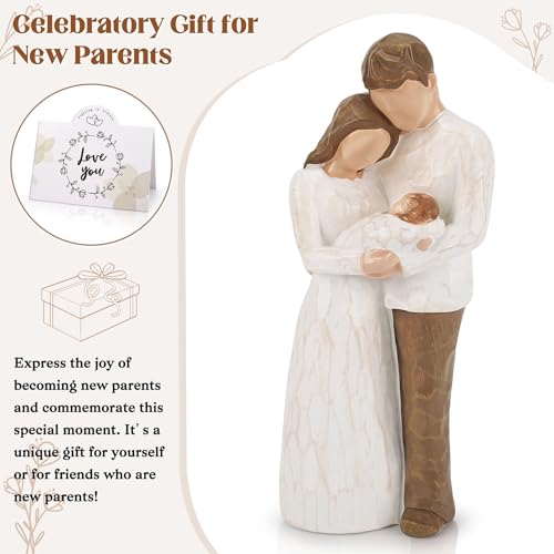 New Parents Gift for Couple,New Mom and Dad Gift,First Time Mom Dad Gifts - color: White-family of 3