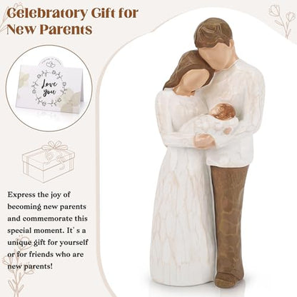 New Parents Gift for Couple,New Mom and Dad Gift,First Time Mom Dad Gifts - color: White-family of 3