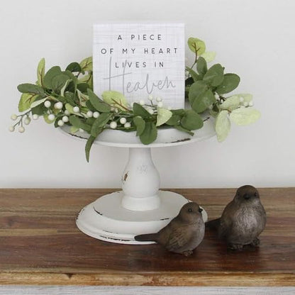 Simply Said, INC Small Talk Squares Sympathy Decor, A Piece of my Heart Lives in Heaven Sign, 5.25 x 5.25 inches, Made in USA, STS1633 - color: Piece Of My Heart
