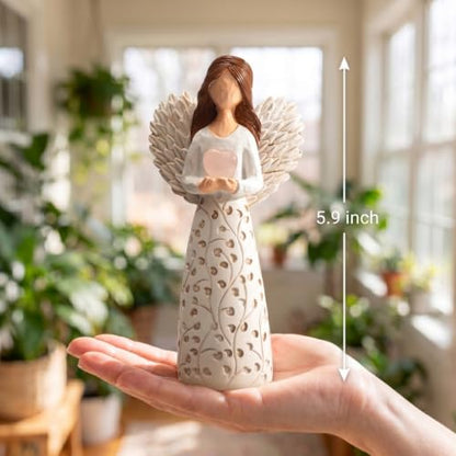 5.9" Sympathy Angel Figurine Remembrance Gift for Loss of Loved One - color: White02