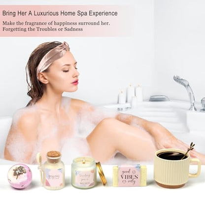 Pink Birthday Care Package for Women Teen Girls, Get Well Gifts for Woman - color: pink