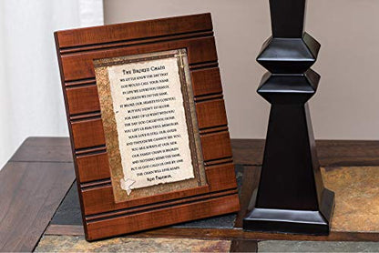 Elanze Designs The Broken Chain Ron Tranmer Bereavement Woodgrain 8 x 10 Beaded Board Picture Frame Plaque
