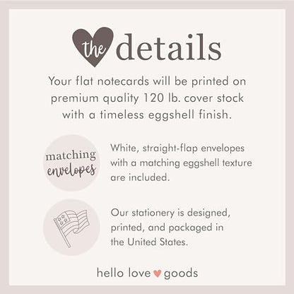 Daisies Funeral Thank You Cards | Sympathy Acknowledgement, Bereavement Notes, With Envelopes, 4.25x5.5" Flat Notecards
