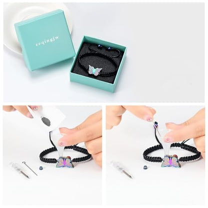 zeqingjw Butterfly Urn Bracelet for Ashes for Women Men - color: Colorful
