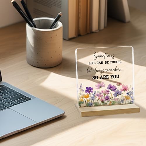 Inspirational Quotes Desk Decor Sign, Always Remember So Are You Acrylic Plaque - color: Soareyou