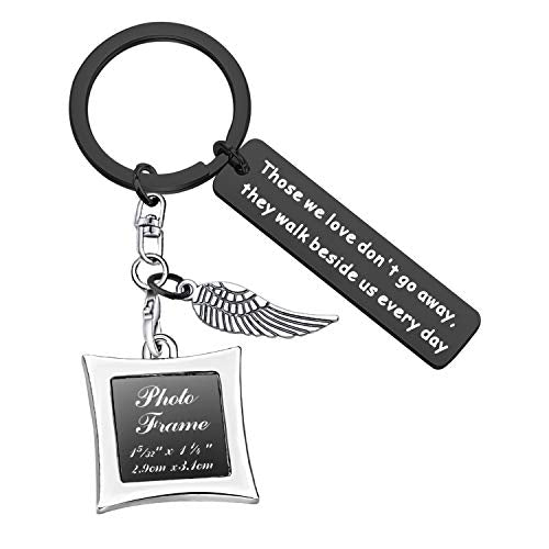 AKTAP Photo Frame Keychain Memorial Gifts Those We Love Don't Go Away Picture Frame Keyring