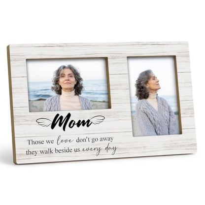 Mom Memorial Double Picture Frame 4x6, Mom Sympathy Two Photo Frame - color: color-8