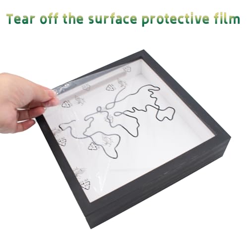 Travel Adventure Archive Shadow Box for Memories, 8 Inch Shadow Display Cases with Slot on Top, Concert Ticket Stub Memory Top Loading Keepsake Box, Travel Gift Frame