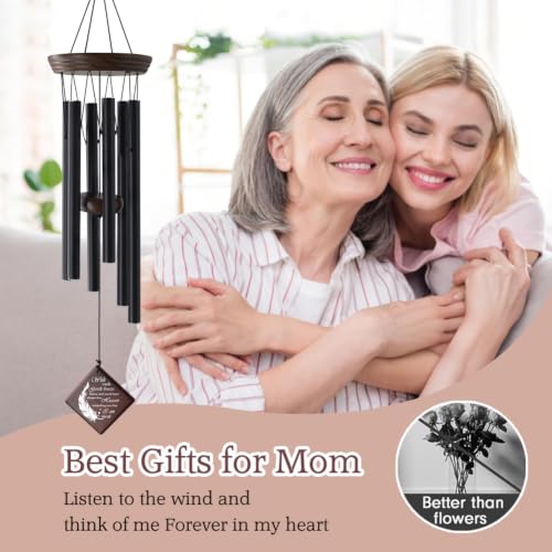 Memorial Wind Chimes for Outside, Sympathy Gift for Loss of Loved One - size: Feathers
