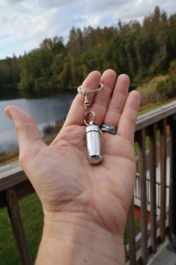 Set of 5 MOTORCYCLE CREMATION URN Keychain/Keyring Keepsakes, Custom Engravable, Handmade, Mourning Keepsake, Memorial Jewelry