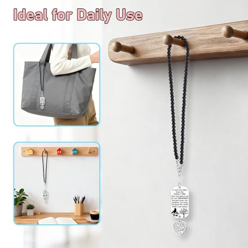 Memorial Car Charm Sympathy Gifts for Loss of Mom Dad Sister Brother Rear View Mirror Hanging Accessories Memorial Ornament for Loss of Family Friends Car Mirror Charm Hanging Pendant
