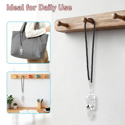 Memorial Car Charm Sympathy Gifts for Loss of Mom Dad Sister Brother Rear View Mirror Hanging Accessories Memorial Ornament for Loss of Family Friends Car Mirror Charm Hanging Pendant