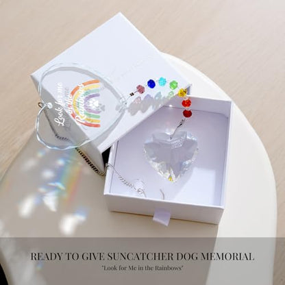Hegelda Pet Memorial Gifts for Dogs Cats Crystal Suncatcher Ornaments - style: Dog/Cat
