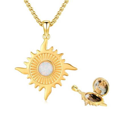 TUGHRA Mother's Day Gifts Gold Locket Necklaces for Women, 925 Sterling Silver Heart Photo Lockets Memorial Keepsake Jewelry Gift for Mom, Wife, Daughter - style: 01-Locket