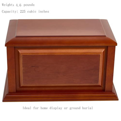 Handcrafted Large Wooden Cremation Urn Box for Adult Human Ashes - color: Coffee, size: Large