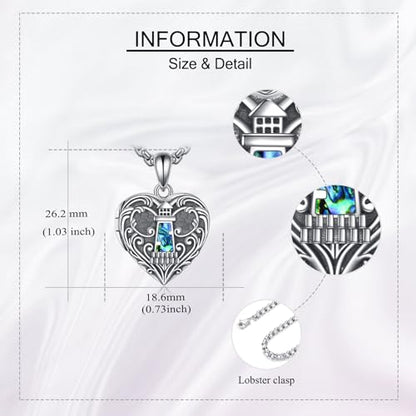 Personalized Heart Locket Necklace 925 Sterling Silver That Holds Pictures Photo Keep Someone Near to You Custom Lockets Necklaces Letters Engraving for His Her - style: Lighthouse locket only