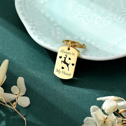 Cremation Jewelry Urn Keychain for Ashes for Women Men Memorial Keepsake Pendant - color: Gold