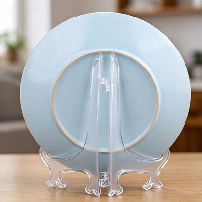 Plate Stands for Display-8 Pack 6 Inch Plastic Small Easels Stand, Display Holder for Card, Frame, Picture, Magazine, Book, Decorative Plate, Platter,Tabletop Art