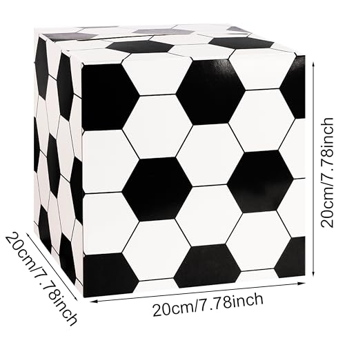 Soccer Card Box Sports Party Favors Post Box Cardboard Receiving Money Holder for Soccer Theme Wedding Reception, Baby Showers, Anniversary, Birthday Party, Graduation Table Centerpiece Decorations - style: Soccer