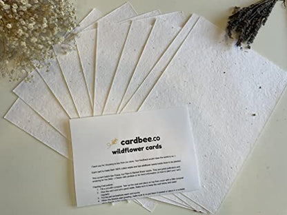 25 x A5 Plantable Seed Paper/Card - Print at Home Craft Paper with Wildflower Seed Mix