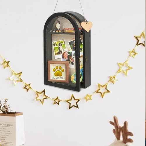 11x16 Shadow Box Frame with Plexiglass, Deep Shadow Box Frame with Linen Back and Removable Shelves,Wood Glass Display Case for Medals, Photos, Memorabilia, Awards,4" Depth (Black) - color: Black