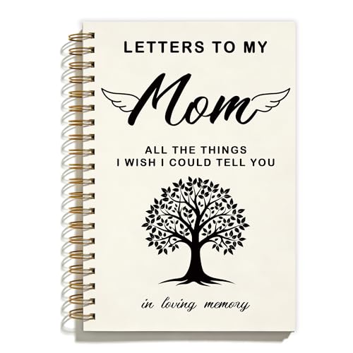 FTKBGHY Memorial Gifts for Loss of Mom Grief Journal Notebook, Sympathy Notebooks Gifts for Loss of Mother, Remembrance Bereavement Gift, Letters to My Mom Journal, 5.5x8.3 Inch - color: Colour-1