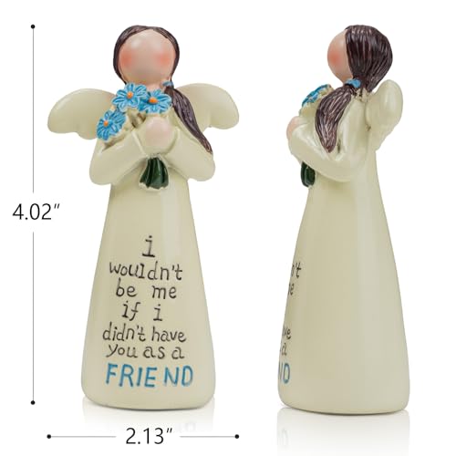 Angel Figurines, Friendship Gifts for Women -Resin Friend Figurines, Guardian Angel Statue, Best Friend Birthday Gifts for Women, Bestie Gift, Friends Hand-Painted Figure Memorial Gift - color: Friend Angel Figurine